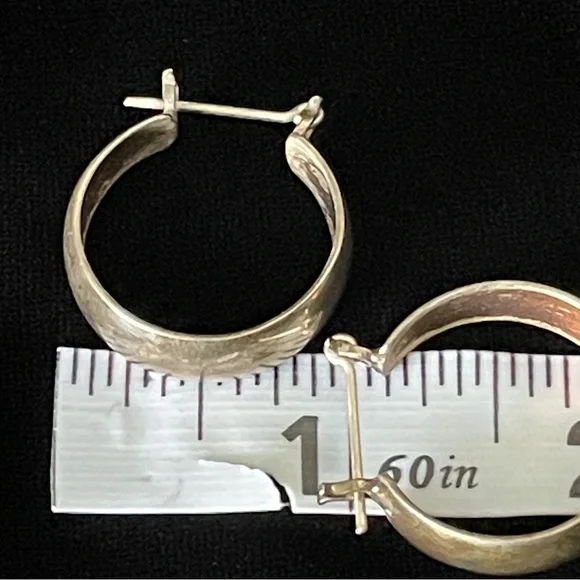 Taxco sterling silver hoops vintage - Picture 5 of 7